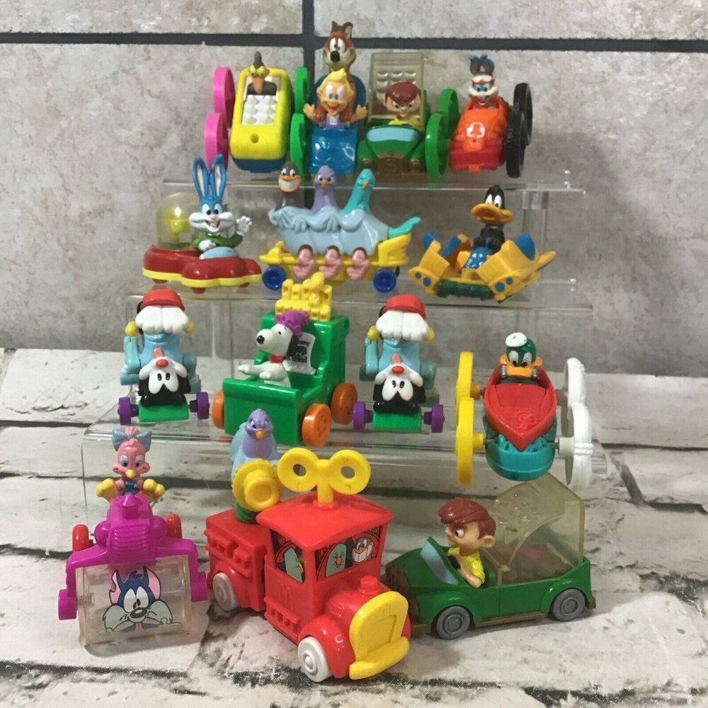 Vintage 90’s Warner Bros Animaniacs Tiny Tunes Flip Cars Snoopy Lot 14 McDonalds
